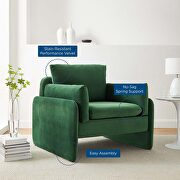 Emerald finish stain-resistant performance velvet upholstery chair by Modway additional picture 9