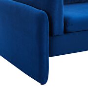 Navy finish stain-resistant performance velvet upholstery sofa by Modway additional picture 4