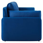 Navy finish stain-resistant performance velvet upholstery sofa by Modway additional picture 6