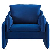 Navy finish stain-resistant performance velvet upholstery chair by Modway additional picture 5