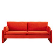 Orange finish stain-resistant performance velvet upholstery sofa by Modway additional picture 5