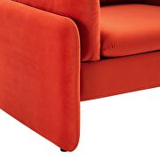 Orange finish stain-resistant performance velvet upholstery chair by Modway additional picture 4