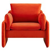 Orange finish stain-resistant performance velvet upholstery chair by Modway additional picture 5