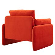 Orange finish stain-resistant performance velvet upholstery chair by Modway additional picture 6