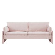 Pink finish stain-resistant performance velvet upholstery sofa by Modway additional picture 6