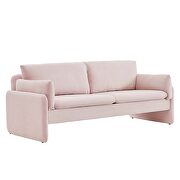 Pink finish stain-resistant performance velvet upholstery sofa by Modway additional picture 8