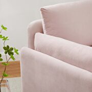 Pink finish stain-resistant performance velvet upholstery chair by Modway additional picture 2