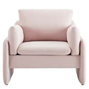 Pink finish stain-resistant performance velvet upholstery chair by Modway additional picture 5