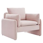 Pink finish stain-resistant performance velvet upholstery chair by Modway additional picture 7