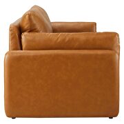 Tan finish luxurious vegan leather upholstery sofa by Modway additional picture 6