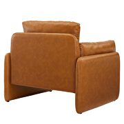 Tan finish luxurious vegan leather upholstery chair by Modway additional picture 6