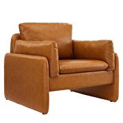 Tan finish luxurious vegan leather upholstery chair by Modway additional picture 7