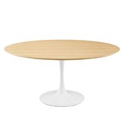 Dining table in white natural by Modway additional picture 6