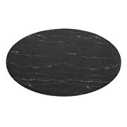 Artificial marble dining table in white black by Modway additional picture 5