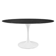 Artificial marble dining table in white black by Modway additional picture 6