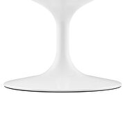 Oval artificial marble coffee table in white black additional photo 4 of 5