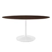 Oval dining table in white cherry walnut by Modway additional picture 4