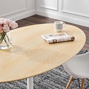 Oval dining table in white natural by Modway additional picture 2