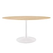 Oval dining table in white natural by Modway additional picture 3
