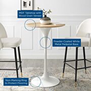 Bar table in white natural by Modway additional picture 2