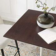 Square bar table in white cherry walnut by Modway additional picture 3