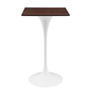 Square bar table in white cherry walnut by Modway additional picture 6