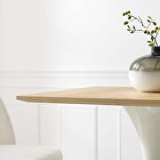 Square bar table in white natural by Modway additional picture 3