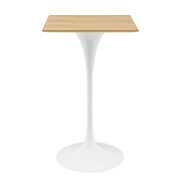 Square bar table in white natural by Modway additional picture 6