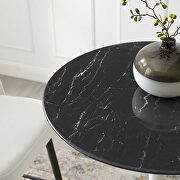 Artificial marble bar table in white black by Modway additional picture 2