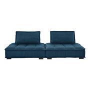 Tufted fabric fabric 2-piece loveseat in azure finish by Modway additional picture 3