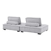 Tufted fabric fabric 2-piece loveseat in light gray finish by Modway additional picture 4