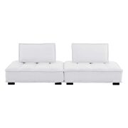 Tufted fabric fabric 2-piece loveseat in white finish by Modway additional picture 3