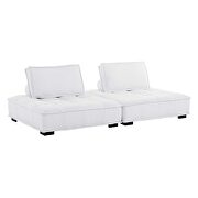 Tufted fabric fabric 2-piece loveseat in white finish by Modway additional picture 4