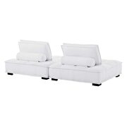 Tufted fabric fabric 2-piece loveseat in white finish by Modway additional picture 5