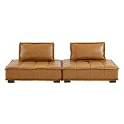 Tufted vegan leather modular design 2-piece in tan finish by Modway additional picture 4