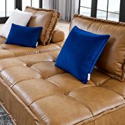 Tufted vegan leather modular design 2-piece in tan finish by Modway additional picture 7