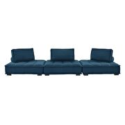 Tufted fabric upholstery modular design 3-piece sofa in azure finish by Modway additional picture 3