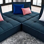 Tufted fabric upholstery modular design 3-piece sofa in azure finish by Modway additional picture 8