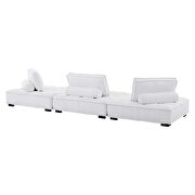 Tufted fabric upholstery modular design 3-piece sofa in white finish by Modway additional picture 4