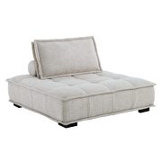 Tufted fabric upholstery modular design 4-piece sofa in beige finish by Modway additional picture 4