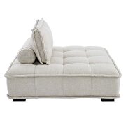Tufted fabric upholstery modular design 4-piece sofa in beige finish by Modway additional picture 5