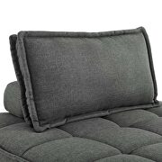 Tufted fabric upholstery modular design 4-piece sofa in gray finish by Modway additional picture 8
