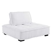 Tufted fabric upholstery modular design 4-piece sofa in white finish by Modway additional picture 4