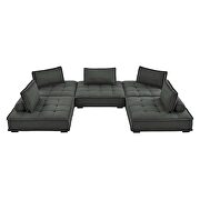 Tufted fabric upholstery modular design 5-piece sofa in gray finish by Modway additional picture 3