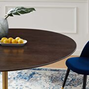 Wood dining table in gold cherry walnut by Modway additional picture 2