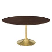 Wood dining table in gold cherry walnut by Modway additional picture 6