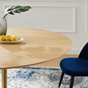 Wood dining table in gold natural by Modway additional picture 3