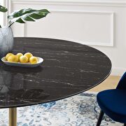 Artificial marble dining table in gold black by Modway additional picture 2
