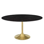 Artificial marble dining table in gold black by Modway additional picture 6