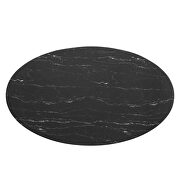 Oval artificial marble dining table in gold black by Modway additional picture 5